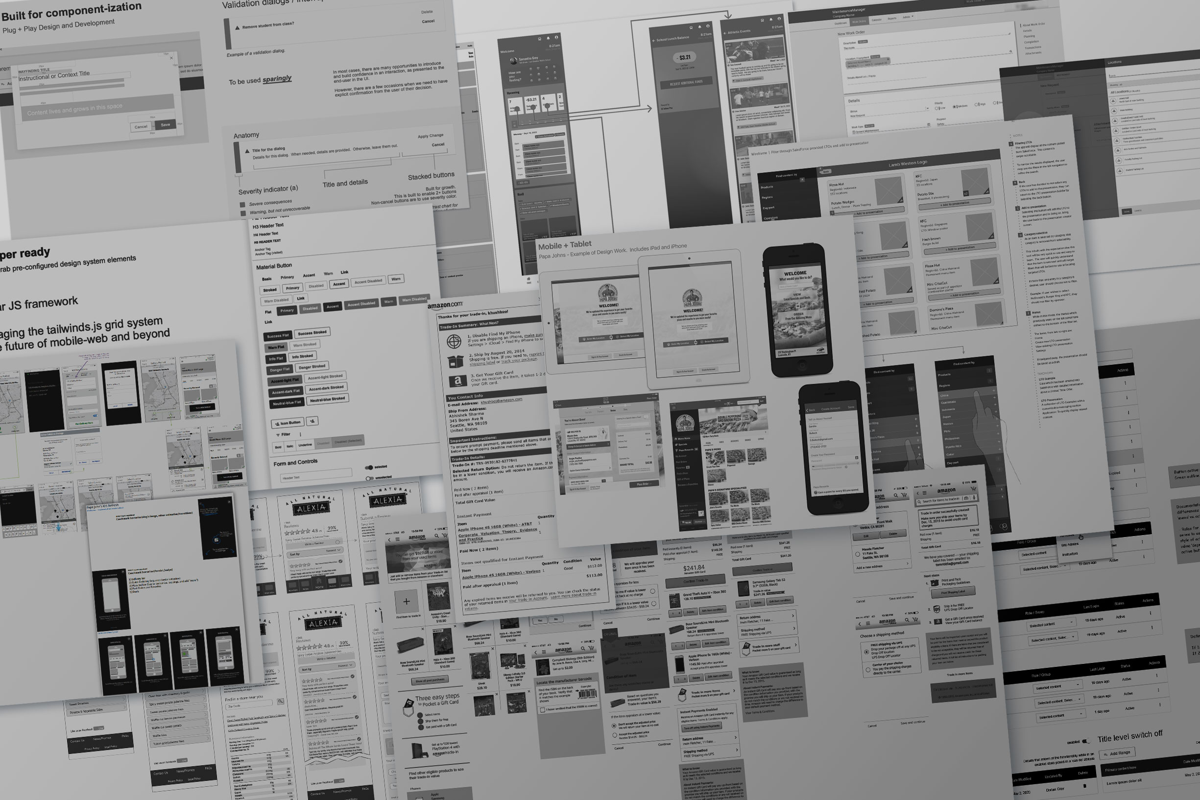 UI Design work by A. R. Spaulding